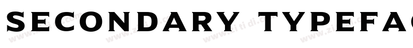 Secondary typeface字体转换 Secondary typeface字体转换